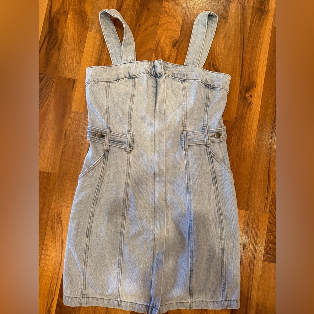 Twelve by ontwelfth jean‎ zip up dress light denim NWT size medium 100% cotton